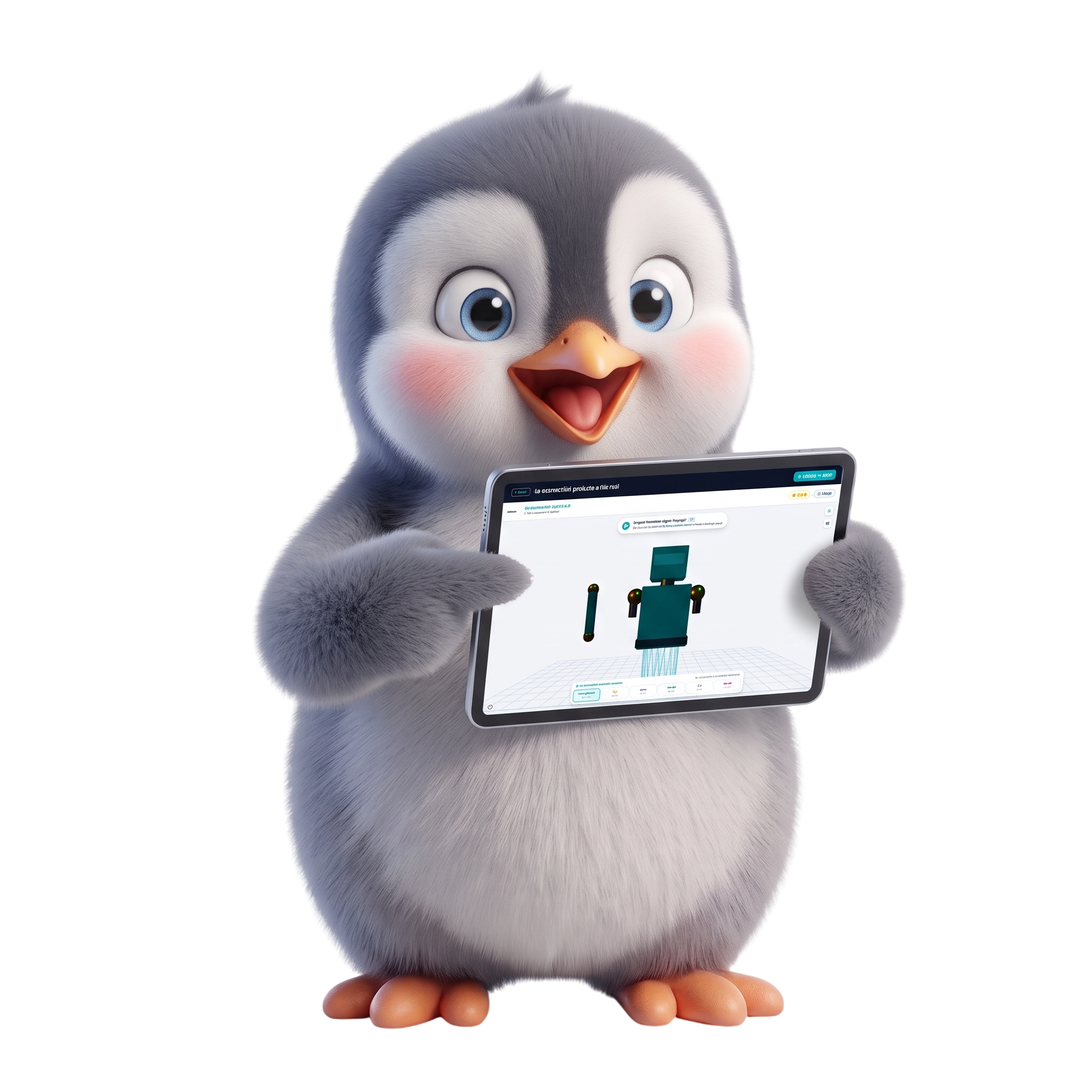 Pengo Tablette Oyun Oynuyor